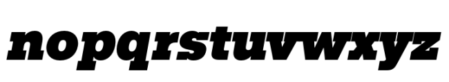Rules Slab Normal Black Italic Font LOWERCASE