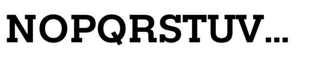Rules Slab Normal Bold Font UPPERCASE
