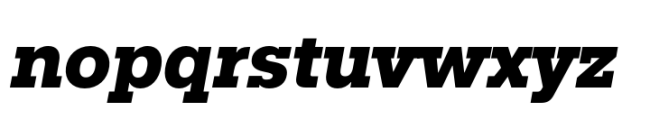 Rules Slab Normal Extra Bold Italic Font LOWERCASE