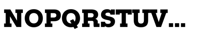 Rules Slab Normal Extra Bold Font UPPERCASE
