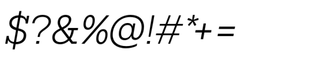 Rules Slab Normal Light Italic Font OTHER CHARS