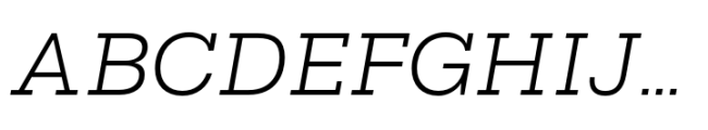 Rules Slab Normal Light Italic Font UPPERCASE