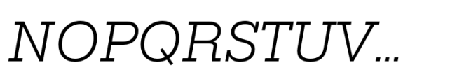 Rules Slab Normal Light Italic Font UPPERCASE