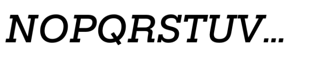 Rules Slab Normal Medium Italic Font UPPERCASE