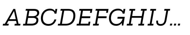 Rules Slab Normal Regular Italic Font UPPERCASE