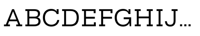 Rules Slab Normal Regular Font UPPERCASE