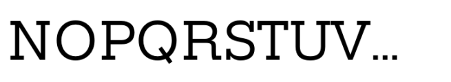 Rules Slab Normal Regular Font UPPERCASE