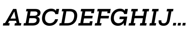 Rules Slab Normal Semibold Italic Font UPPERCASE