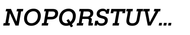 Rules Slab Normal Semibold Italic Font UPPERCASE