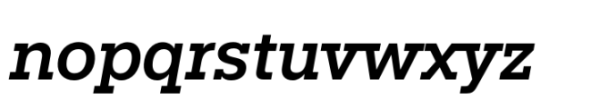 Rules Slab Normal Semibold Italic Font LOWERCASE