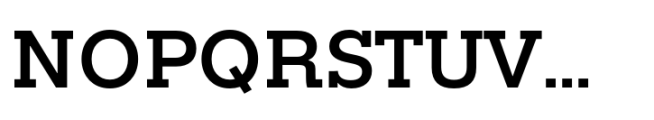 Rules Slab Normal Semibold Font UPPERCASE
