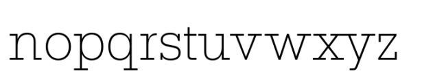 Rules Slab Normal Thin Font LOWERCASE