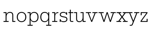Rules Slab Normal Ultra Light Font LOWERCASE