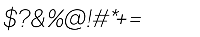 Rules Ultra Light Italic Font OTHER CHARS