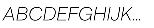 Rules Ultra Light Italic Font UPPERCASE