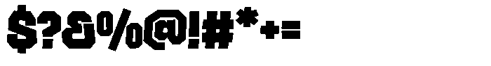 Rumble Block Regular Font OTHER CHARS