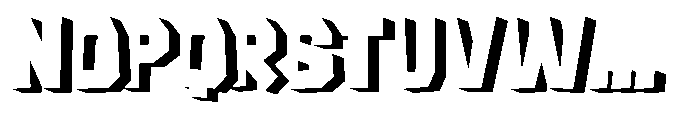 Rumble Block Shdw Font UPPERCASE