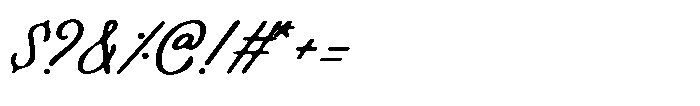 Rumble Country Script Blurred Font OTHER CHARS