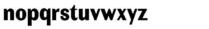 Rundale Black Condensed Font LOWERCASE