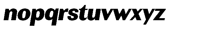 Rundale Black Italic Font LOWERCASE