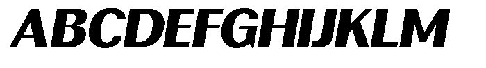 Rundale Black Sem Exp Italic Font UPPERCASE
