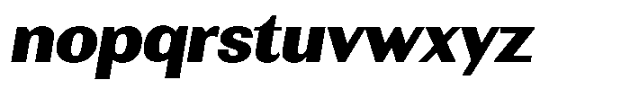 Rundale Black Sem Exp Italic Font LOWERCASE