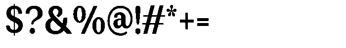 Rundale Bold Condensed Font OTHER CHARS