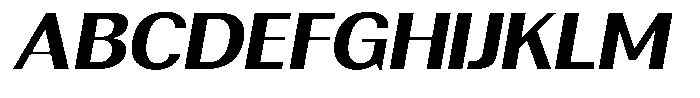 Rundale Bold Expanded Italic Font UPPERCASE