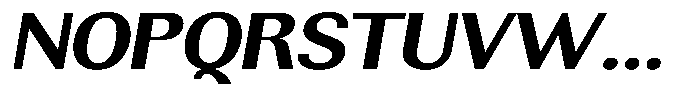 Rundale Bold Expanded Italic Font UPPERCASE