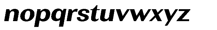 Rundale Bold Expanded Italic Font LOWERCASE