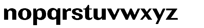 Rundale Bold Expanded Font LOWERCASE