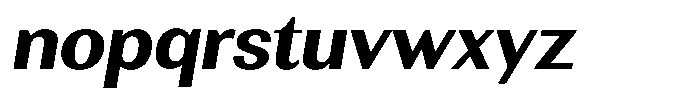 Rundale Bold Sem Exp Italic Font LOWERCASE