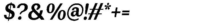Rundale Bold Semi Condensed Italic Font OTHER CHARS