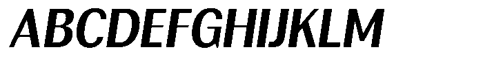 Rundale Bold Semi Condensed Italic Font UPPERCASE