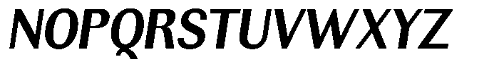 Rundale Bold Semi Condensed Italic Font UPPERCASE