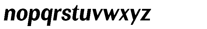 Rundale Bold Semi Condensed Italic Font LOWERCASE