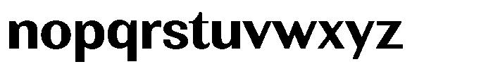 Rundale Bold Semi Expanded Font LOWERCASE