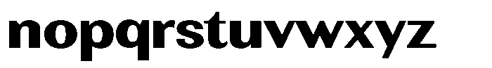 Rundale Extra Bold Expanded Font LOWERCASE
