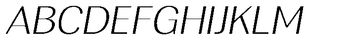 Rundale Extra Light Exp Italic Font UPPERCASE