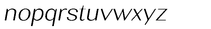 Rundale Extra Light Exp Italic Font LOWERCASE