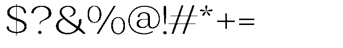 Rundale Extra Light Expanded Font OTHER CHARS