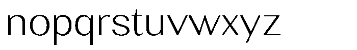 Rundale Extra Light Expanded Font LOWERCASE