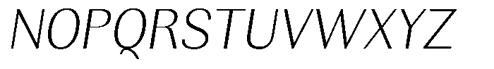 Rundale Extra Light Italic Font UPPERCASE