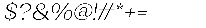 Rundale Extra Light Sem Exp Italic Font OTHER CHARS