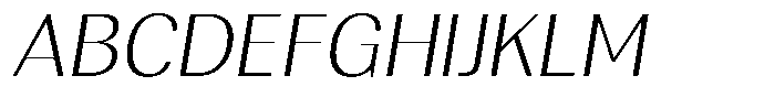 Rundale Extra Light Sem Exp Italic Font UPPERCASE