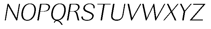 Rundale Extra Light Sem Exp Italic Font UPPERCASE