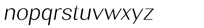 Rundale Extra Light Sem Exp Italic Font LOWERCASE