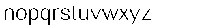 Rundale Extra Light Sem Exp Font LOWERCASE
