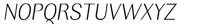 Rundale Extra Light Semi Condensed Italic Font UPPERCASE