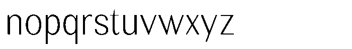 Rundale Extra Light Semi Condensed Font LOWERCASE